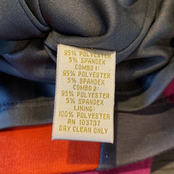 Z Morgan McFeeters Women’s 4 Midi Dress Colorblock Sleeveless 60s Back Slit - Picture 11 of 11